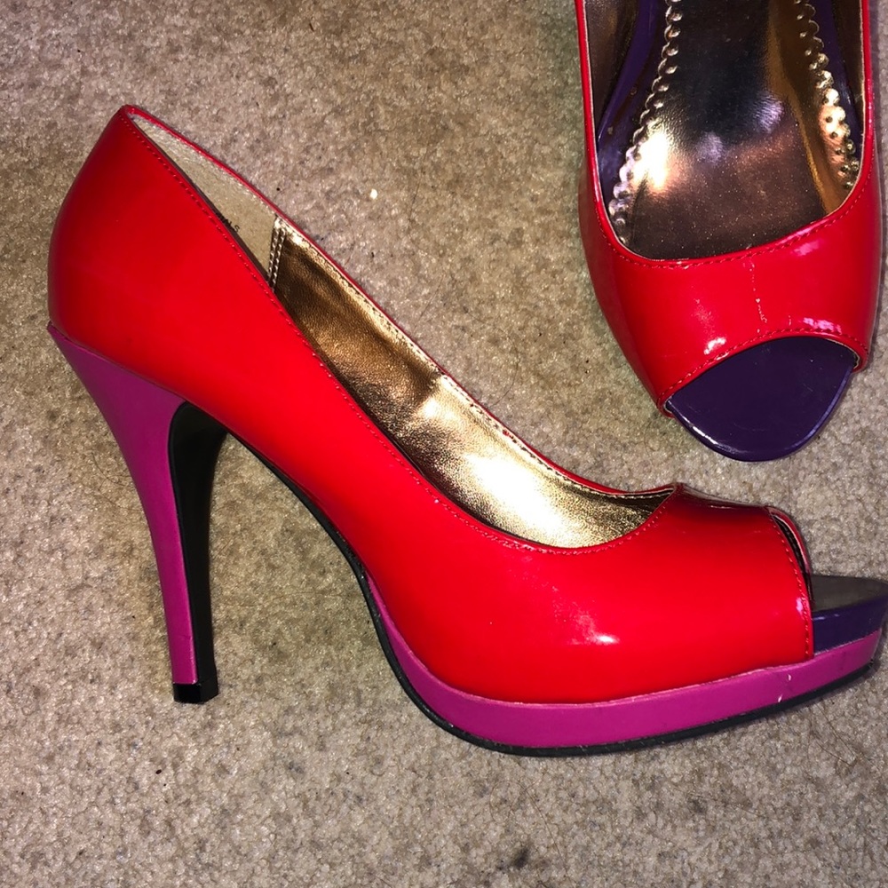 Red and pink pumps